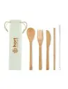 Set de cubiertos de bambú Ecológico Personalizado 7MO6121 - Imagen 3