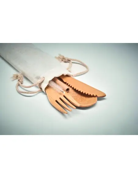 Set de cubiertos de bambú 7MO6121