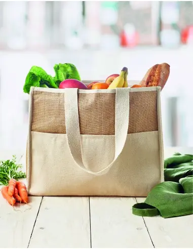 Bolsa nevera canvas y yute 7MO6160