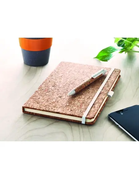 Set libreta bolígrafo corcho 7MO6202