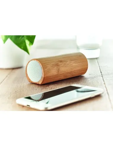 Altavoz bambú inalámbrico 2x5W 7MO6219