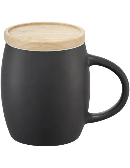 Taza de cerámica de 400 ml con base de madera Ecológica Personalizada 6100466