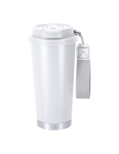 Vaso térmico acero reciclado 500 ml con pajita