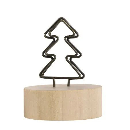 Clip navideño de madera y metal 5,5 cm