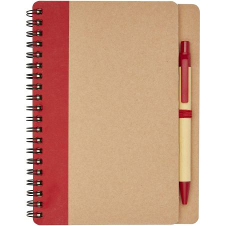 Cuaderno A6 papel reciclado con bolígrafo