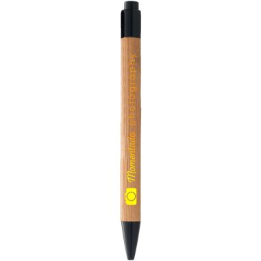 Bolígrafo de bambú con tinta negra 14,1 cm