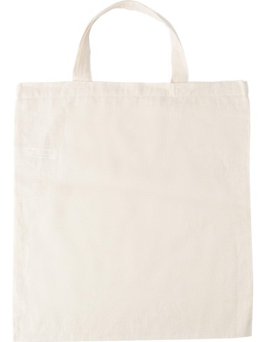 Bolsa de algodón 110 g/m2 con asas cortas para entregas