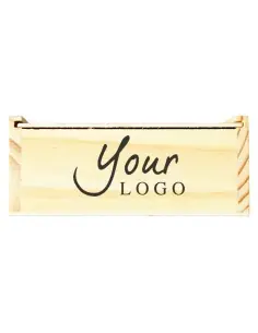 Caja de madera con naipes y dados Ecológica Personalizada...