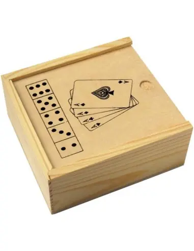 Caja de madera con naipes y dados Ecológica...