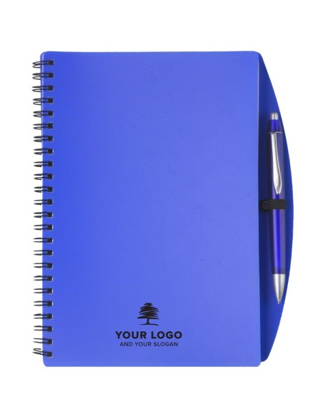 Libreta A5 con bolígrafo polipropileno 65 hojas tinta azul
