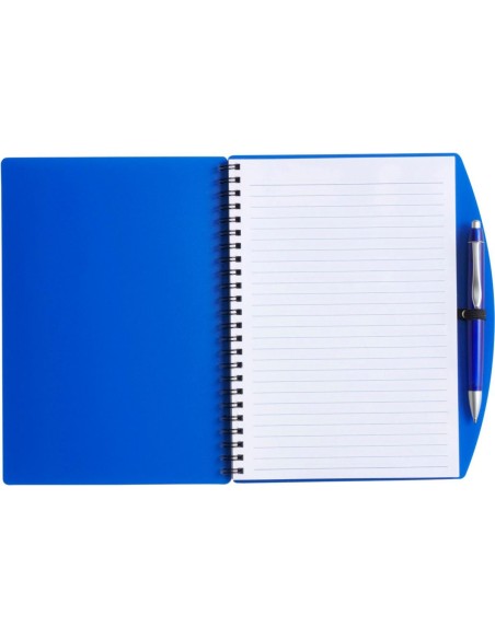Libreta A5 con bolígrafo polipropileno 65 hojas tinta azul