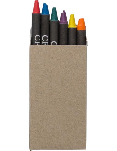 Caja cartón 6 ceras infantiles 350 g/m2