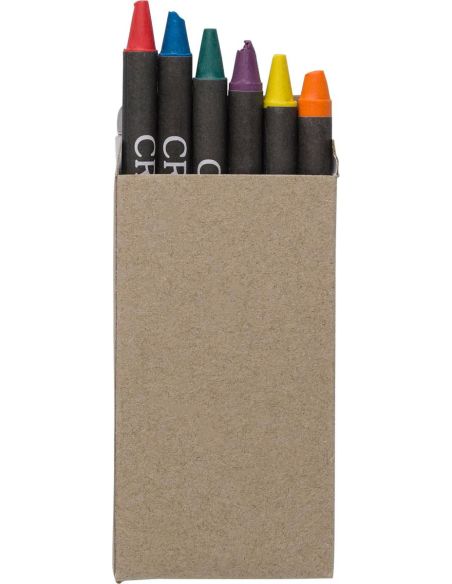 Caja cartón 6 ceras infantiles 350 g/m2