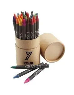 Caja de cartón con 30 ceras Ecológica Personalizada 102792