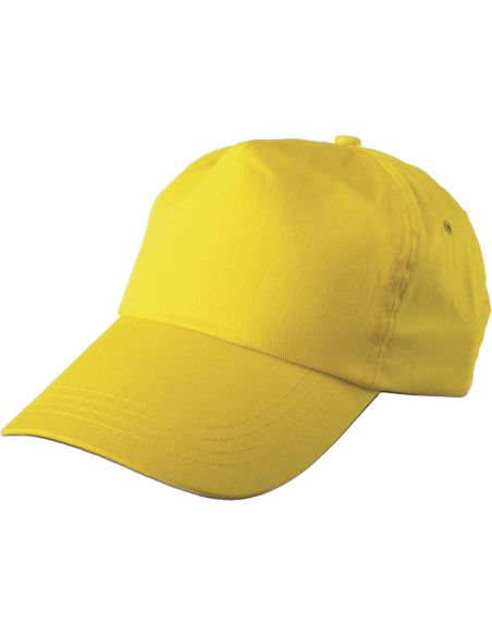 Gorra algodón twill 5 paneles cierre plástico ajustable