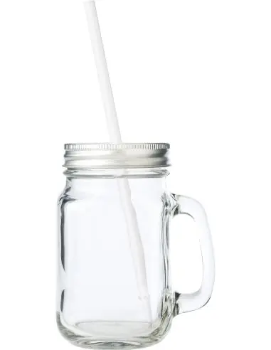 Jarra de vidrio con tapa y caña Ecológica...