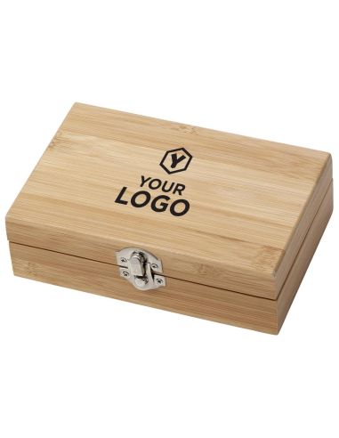 Set de vino de bambú y acero inox. Ecológico Personalizado 108721