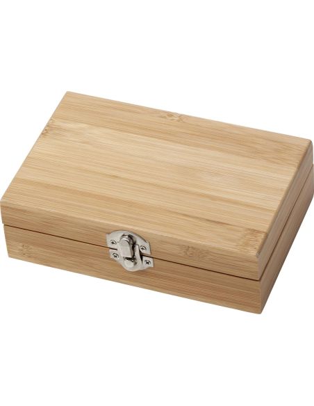 Set de vino en caja de bambú 3 piezas