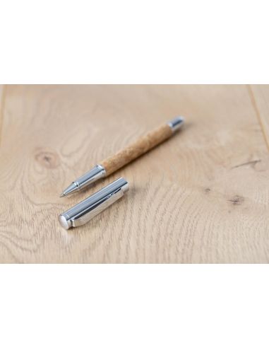 Set de bolígrafo y roller de corcho