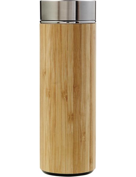Termo de bambú y acero 304 con infusor 420 ml