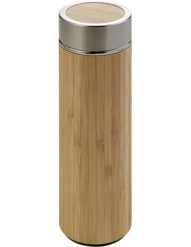 Termo de bambú y acero 304 con infusor 420 ml