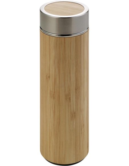 Termo de bambú y acero 304 con infusor 420 ml