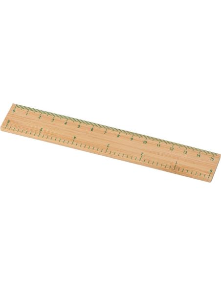 Regla de bambú 15 cm doble escala