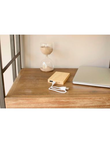 Power Bank de bambú Ecológico Personalizado 109147