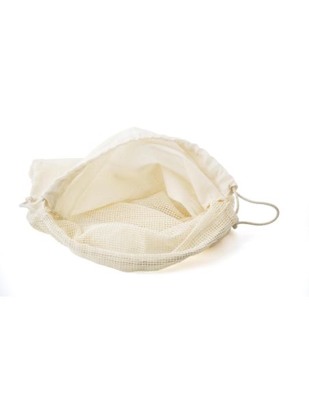Bolsa de algodón orgánico con rejilla 130 g/m²