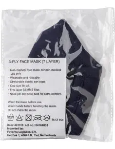 Mascarilla reutilizable de algodón Ecológica...