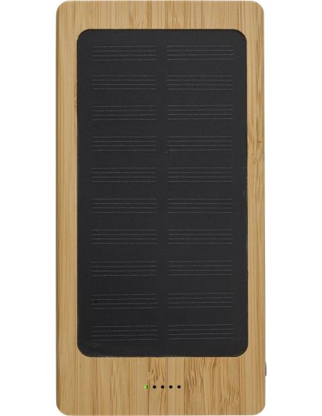 Power bank solar de bambú 8.000 mAh