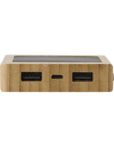Power Bank solar de bambú Ecológico...