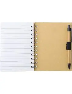 Libreta símil bambú con memos Ecológica Personalizada...