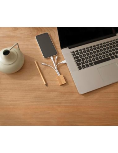 Cable de carga de bambú Ecológica Personalizada 10710986