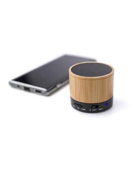 Altavoz de bambú Bluetooth y MP3