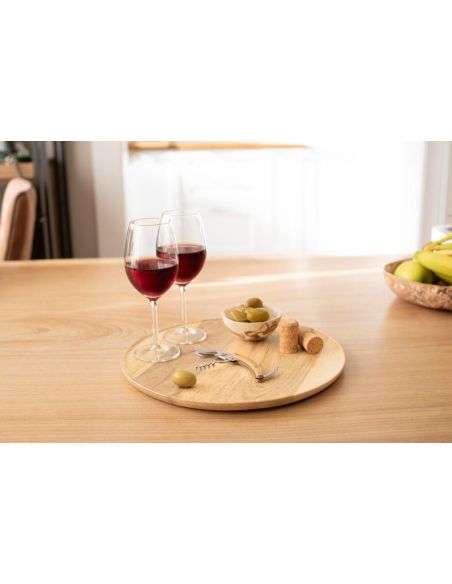 Navaja de bambú con sacacorchos y abrebotellas