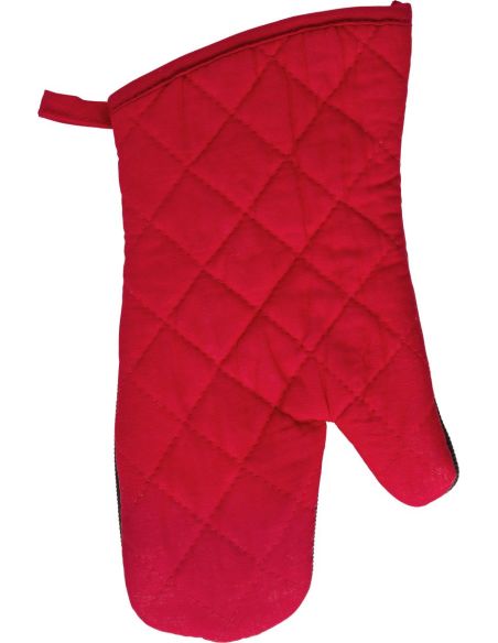 Manopla horno algodón empuñadura goma REACH rojo azul