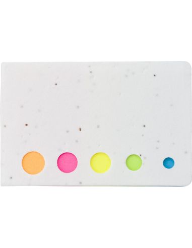 Set notas adhesivas con estuche biodegradable semillas