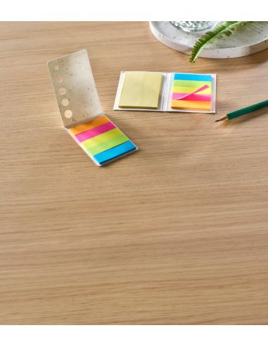 Set notas adhesivas con estuche biodegradable semillas