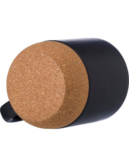 Taza cerámica 300 ml fondo corcho caja regalo LFGB FSC
