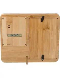 Estación meteorológica de bambú Ecológica Personalizada...