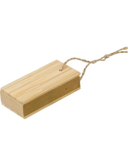 Bloc bambú FSC 80 hojas kraft cinta yute Chlorine Free