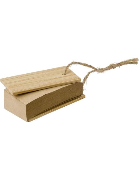 Bloc bambú FSC 80 hojas kraft cinta yute Chlorine Free