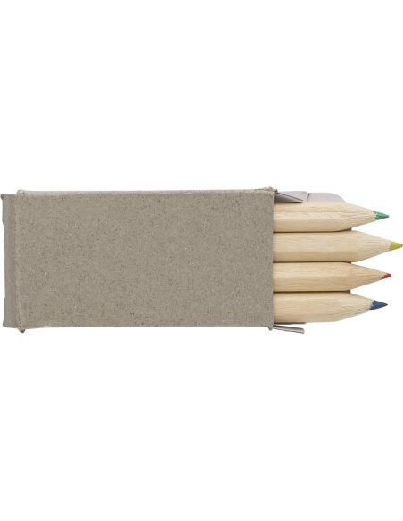 Mini set de 4 lápices de colores en caja
