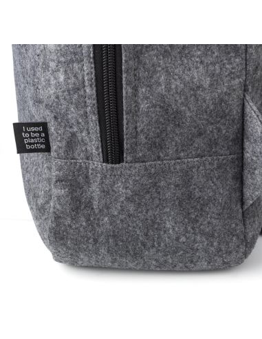 Mochila de fieltro RPET con 2 compartimentos