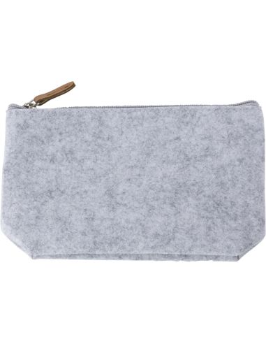 Neceser de fieltro RPET con detalles de PU