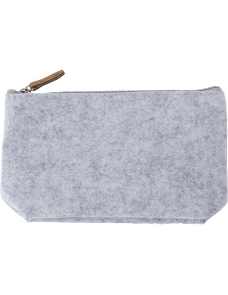 Neceser de fieltro RPET con detalles de PU