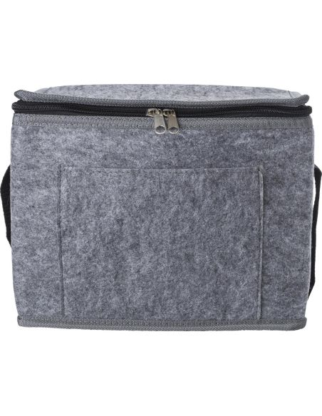 Bolsa isotérmica de fieltro RPET con bolsillo