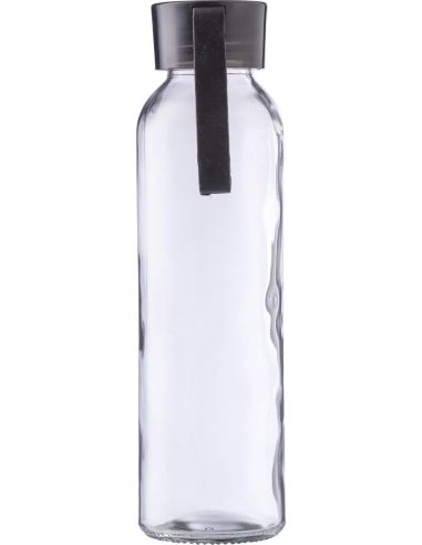 Botella cristal 500 ml con correa de silicona