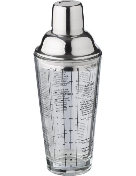 Coctelera de cristal 400 ml con recetas